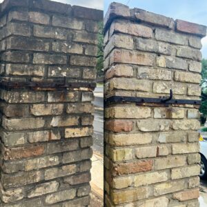 Brick Soft Washing Project in San Antonio TX 78216